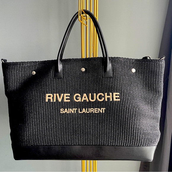TREND 2025 NWT Huge YSL Tote raffia Saint Laurent Rive Gauche - Picture 3 of 8